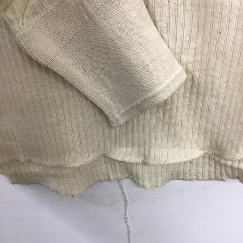 ナンバーナイン NUMBER (N)INE カットソー 長袖 長袖カットソー ヘンリーネックカットソー リブカットソー 3 無地 アイボリー / アイボリー /  メンズ USED 古着 中古 10137009