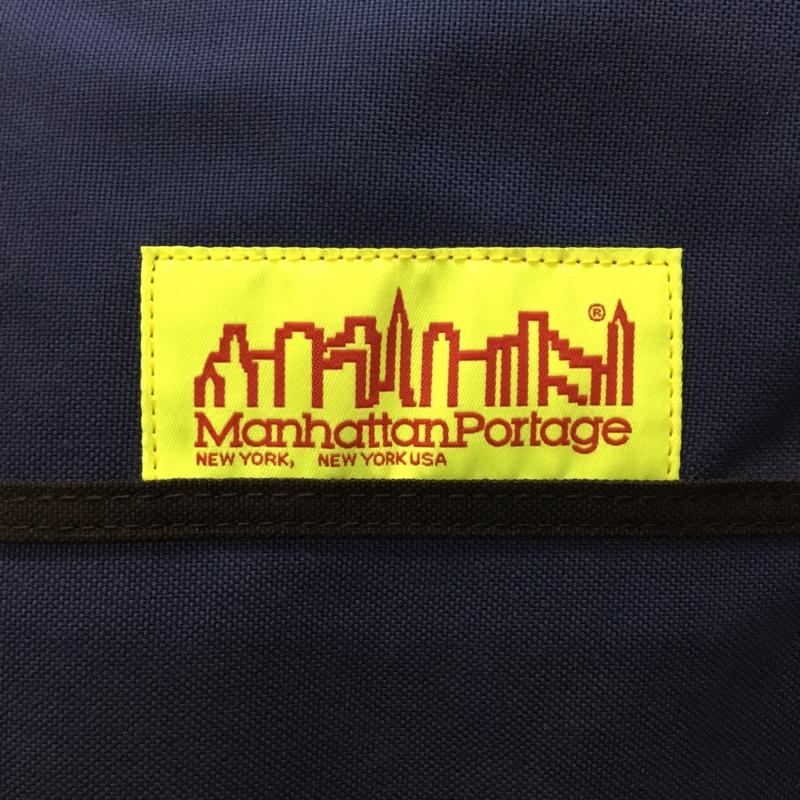マンハッタンポーテージ Manhattan Portage メッセンジャーバッグ メッセンジャーバッグ ショルダーバッグ ロゴ、文字 紺 / ネイビー / X 黒 / ブラック /  メンズ USED 古着 中古 10110599