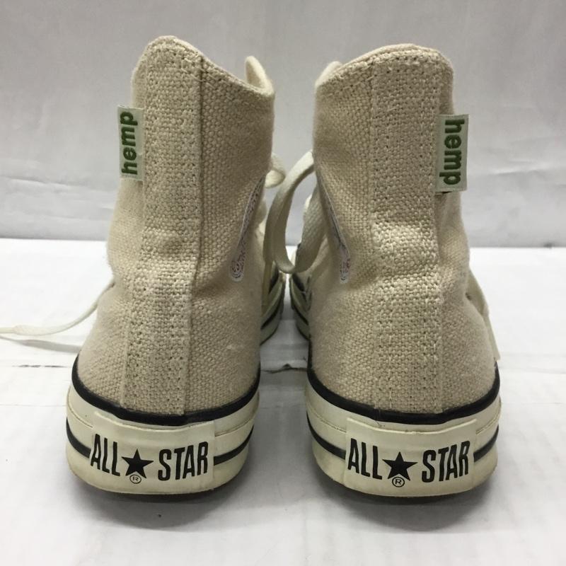 コンバース CONVERSE スニーカー スニーカー 1C298 HEMP HI ヘンプ 23cm 23.0cm ロゴ、文字 アイボリー / アイボリー /  レディース USED 古着 中古 10119081