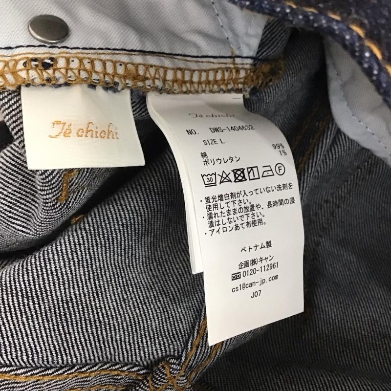 テチチ Te chichi パンツ デニム、ジーンズ L 無地 インディゴ / インディゴ /  レディース USED 古着 中古 10136594