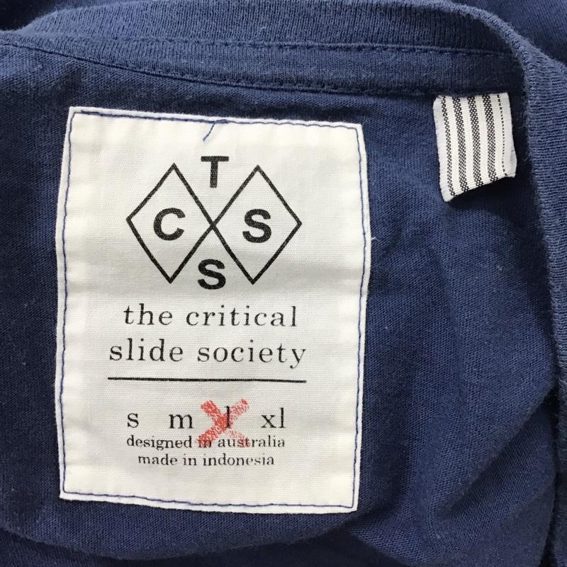 ティーシーエスエス TCSS Tシャツ 半袖 半袖カットソー プリントTシャツ クルーネックカットソー L プリント 青 / ブルー /  メンズ USED 古着 中古 10114696