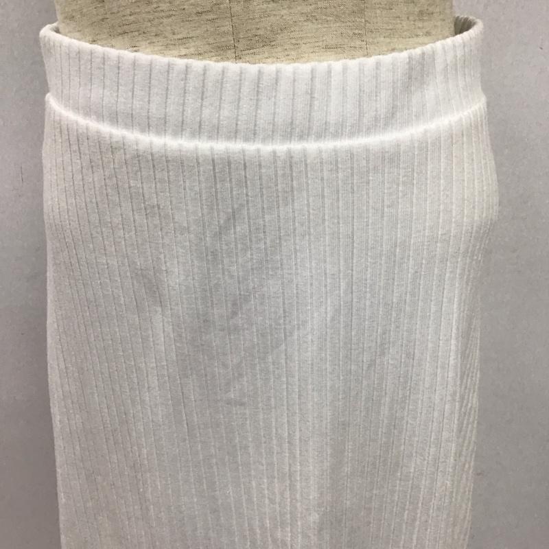ザラ ZARA スカート ロングスカート ロングスカート フレアスカート ニットスカート S 無地 白 / ホワイト /  レディース USED 古着 中古 10125166