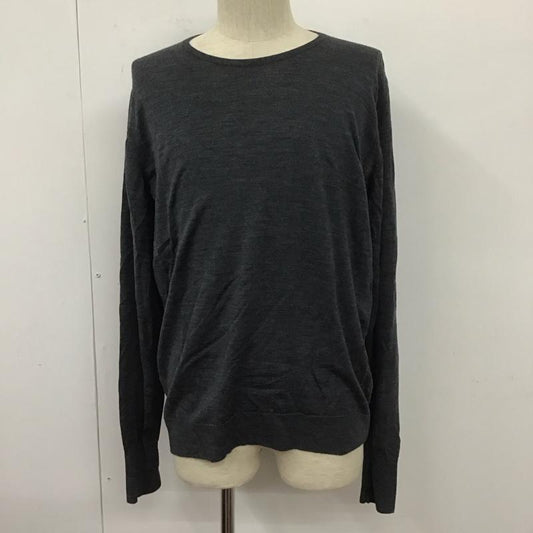 ジョンスメドレー JOHN SMEDLEY カットソー 長袖 長袖カットソー 無地カットソー クルーネック L 無地 灰 / グレー /  メンズ USED 古着 中古 10127362