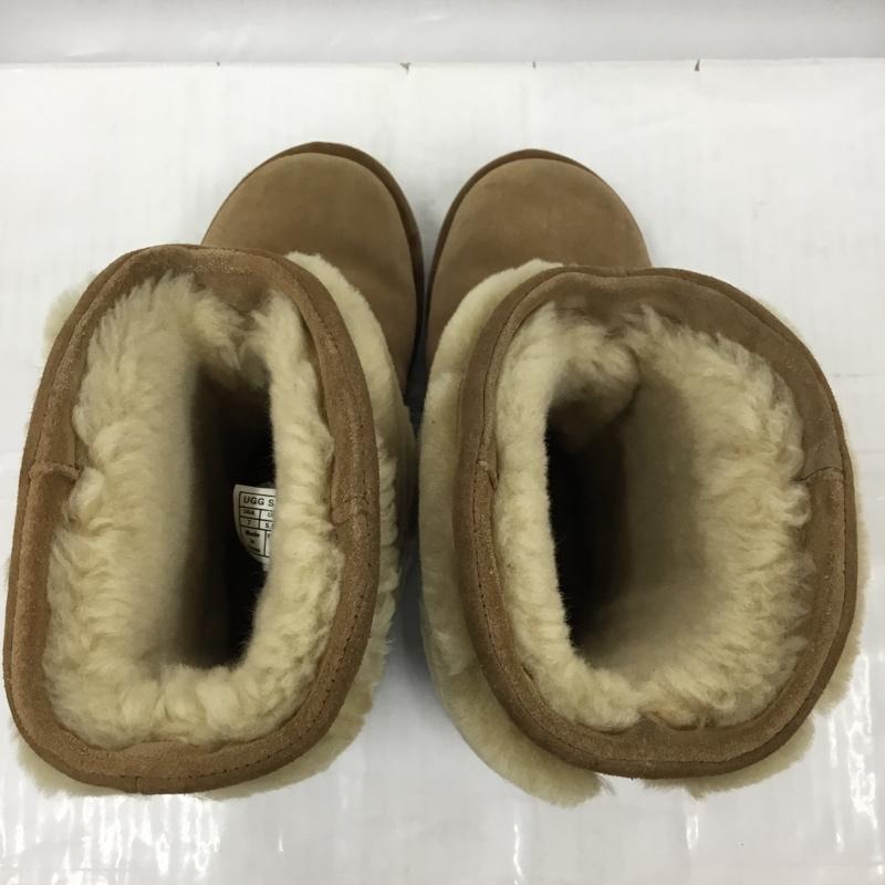 アグ UGG ブーツ 一般 1012391 TANIA シープスキンファー ヘリンボーン 24cm 箱有 24.0cm 無地 ベージュ / ベージュ /  レディース USED 古着 中古 10105886