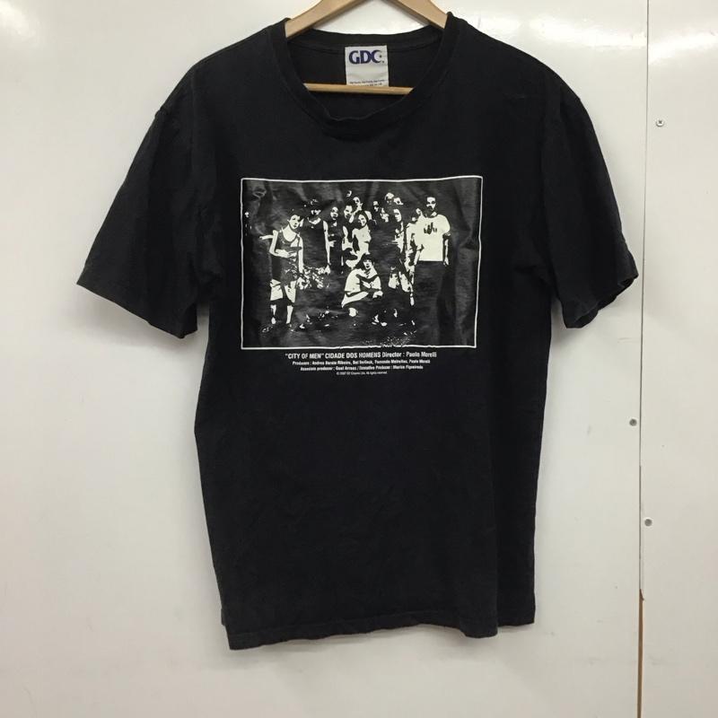 ジーディーシー GDC Tシャツ 半袖 半袖カットソー プリントTシャツ クルーネックカットソー M プリント 黒 / ブラック /  メンズ USED 古着 中古 10145291