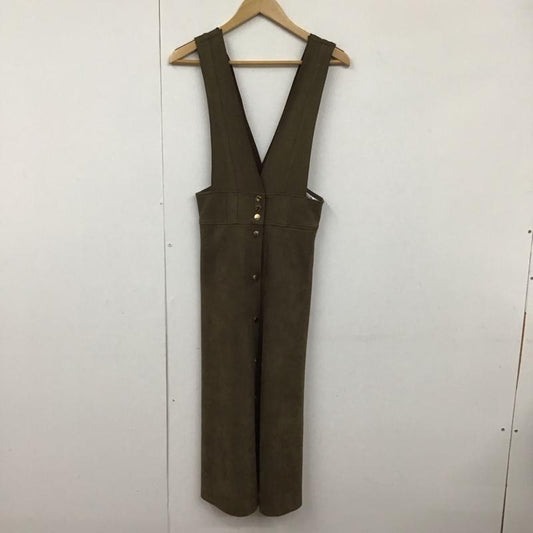 ザラ ZARA ジャンパースカート ジャンパースカート 3046/725/832 フェイクスエード ジャンパースカート XS 無地 茶 / ブラウン /  レディース USED 古着 中古 10130508