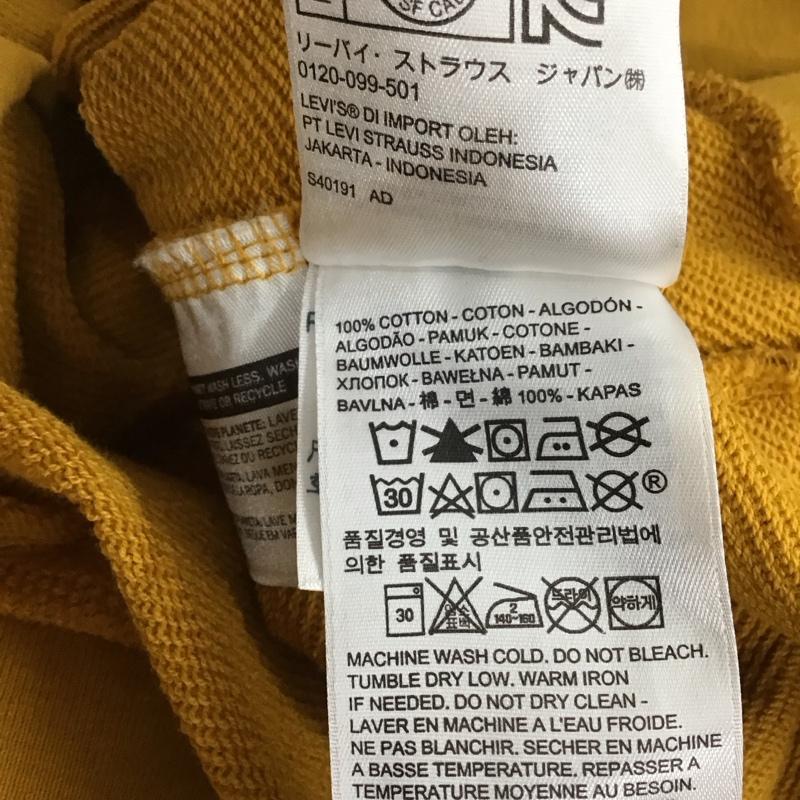 リーバイス Levi s パーカー 長袖 S プリント X ロゴ、文字 黄 / イエロー /  メンズ USED 古着 中古 10131419