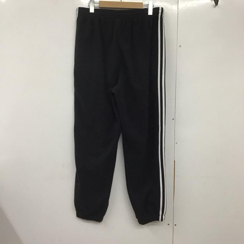 アディダス adidas パンツ ワークパンツ、ペインターパンツ フリースパンツ ワイドパンツ カジュアルパンツ L ロゴ、文字 黒 / ブラック /  メンズ USED 古着 中古 10142932