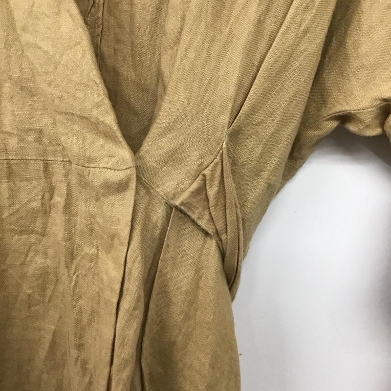 ザラ ZARA カットソー 長袖 長袖シャツカットソー プルオーバー ノーカラーシャツ XS 無地 ベージュ / ベージュ /  レディース USED 古着 中古 10142677