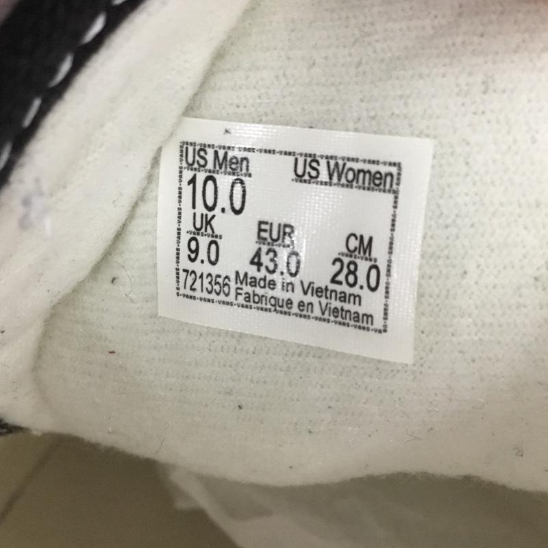 バンズ VANS スニーカー スニーカー 721356 VAULT 有刺鉄線 28cm 箱有 28.0cm 総柄 白 / ホワイト / X 黒 / ブラック /  メンズ USED 古着 中古 10137996