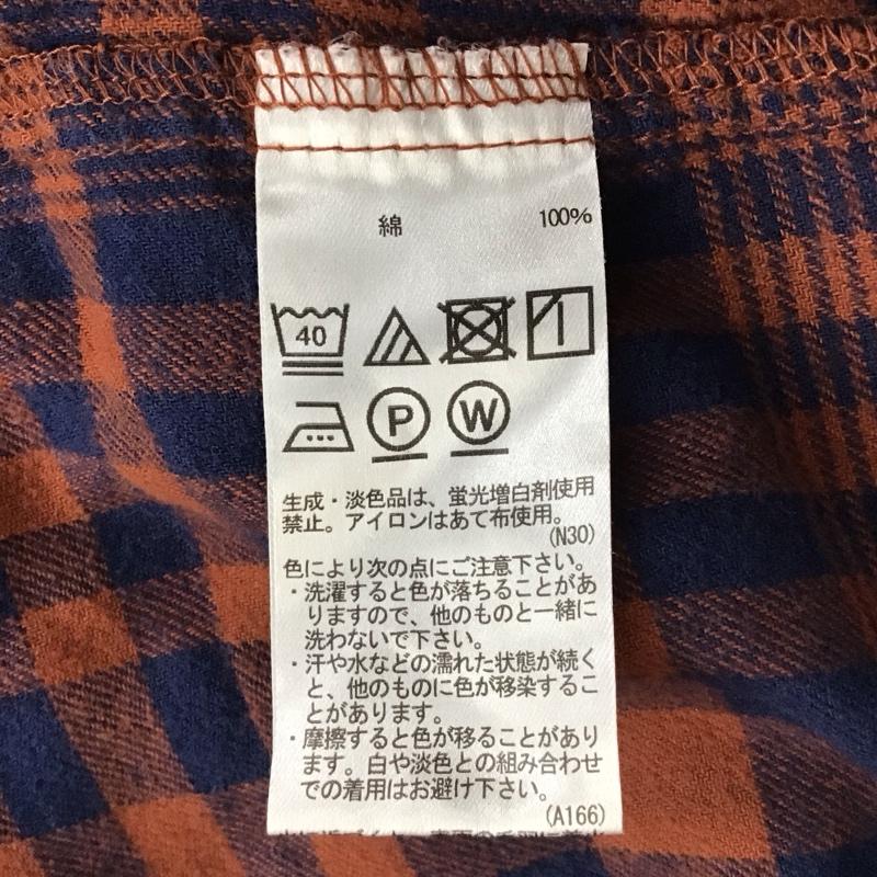 アーノルドパーマー Arnold Palmer ワンピース ひざ丈スカート 701731601-67 シャツワンピース 長袖 ウエストリボン 3 チェック 茶 / ブラウン / X 紺 / ネイビー /  レディース USED 古着 中古 10115426