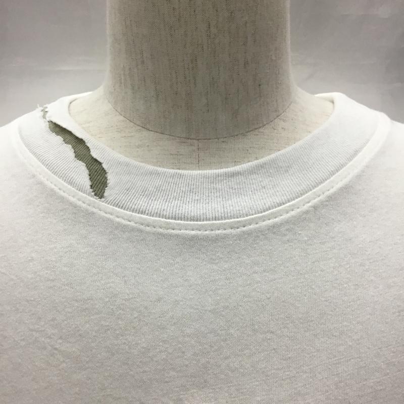 ディーゼル DIESEL カットソー 長袖 長袖カットソー クルーネックカットソー ロングスリーブカットソー プリントTシャツ L ロゴ、文字 白 / ホワイト /  メンズ USED 古着 中古 10118725