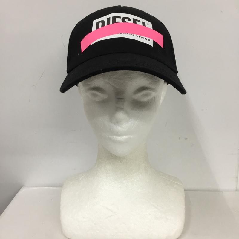 ディーゼル DIESEL 帽子 キャップ スナップバック ロゴ、文字 黒 / ブラック /  レディース USED 古着 中古 10125219