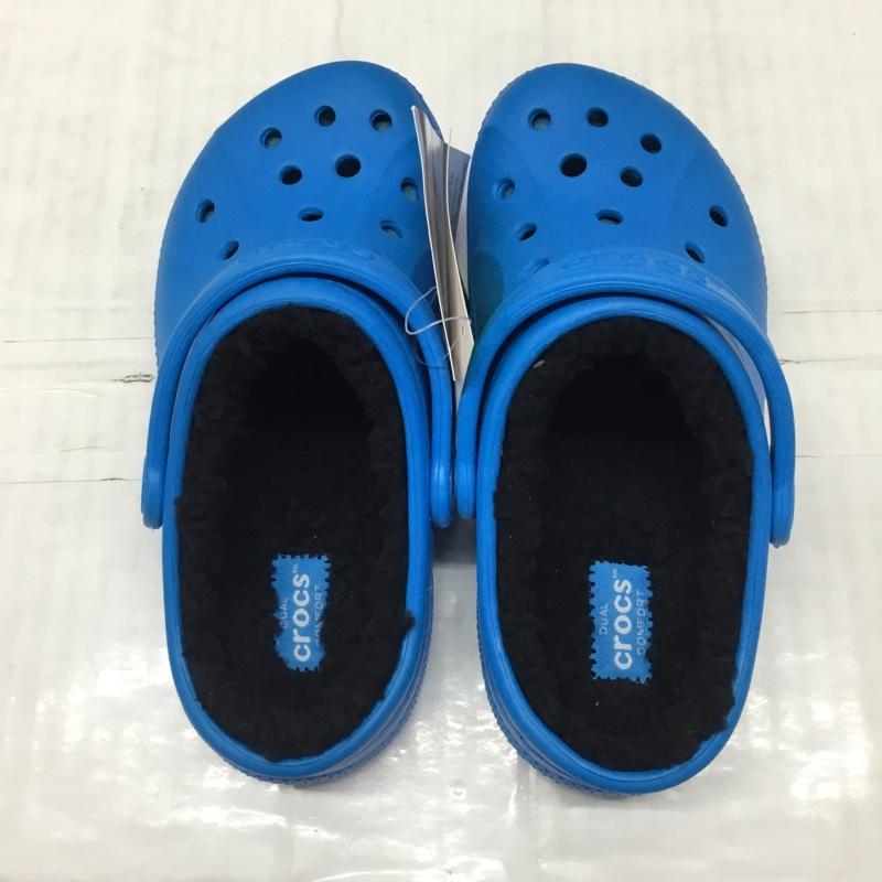 クロックス crocs シューズ シューズ relen lined clog k 18.5cm 18.5cm 無地 青 / ブルー /  ボーイズ USED 古着 中古 10122296