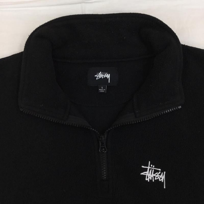 ステューシー STUSSY ジャケット、上着 ジャケット、ブレザー フリースジャケット L ロゴ、文字 黒 / ブラック /  メンズ USED 古着 中古 10138705