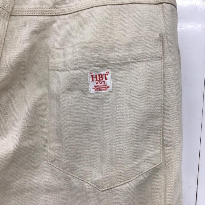 エフオービーファクトリー FOB FACTORY パンツ デニム、ジーンズ デニムパンツ ワイドパンツ カジュアルパンツ 3 ストライプ 白 / ホワイト /  メンズ USED 古着 中古 10140869