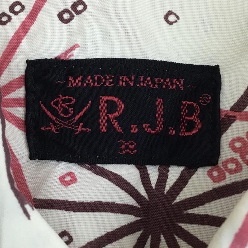 アールジェイビー R.J.B シャツ、ブラウス 半袖 38 総柄 桃 / ピンク / X 茶 / ブラウン / X ベージュ / ベージュ /  メンズ USED 古着 中古 10133480