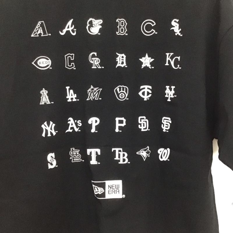 ニューエラ NEW ERA Tシャツ 半袖 半袖カットソー プリントTシャツ クルーネックカットソー L ロゴ、文字 黒 / ブラック /  メンズ USED 古着 中古 10141670