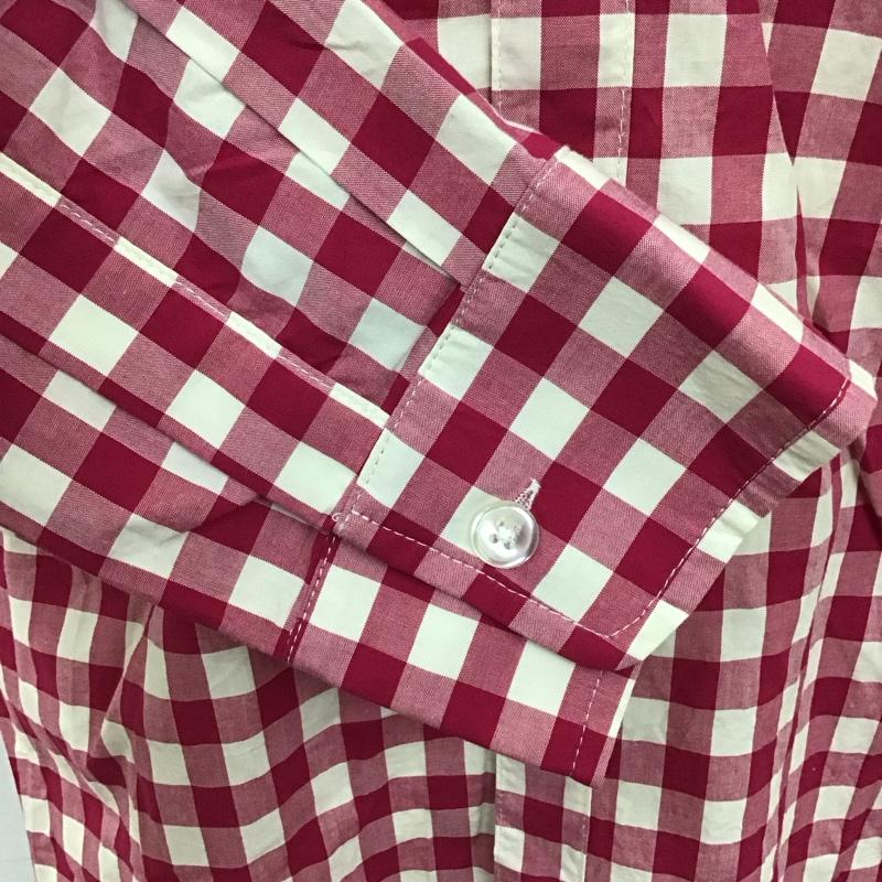 スティーブンアラン Steven Alan シャツ、ブラウス 長袖 M チェック 白 / ホワイト / X 桃 / ピンク /  メンズ USED 古着 中古 10118336