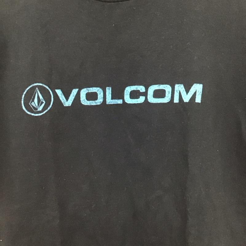 ボルコム VOLCOM Tシャツ 半袖 半袖カットソー プリントTシャツ クルーネックカットソー M ロゴ、文字 黒 / ブラック /  メンズ USED 古着 中古 10149192