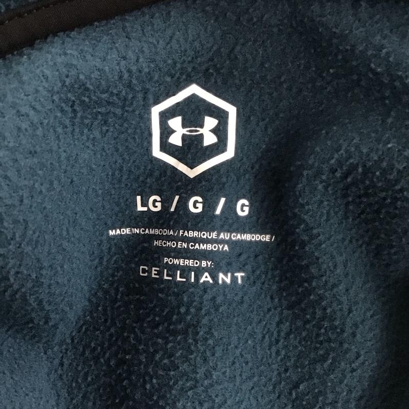 アンダーアーマー UNDER ARMOUR パーカー 長袖 長袖パーカー プルオーバーパーカー ジップアップパーカー L ロゴ、文字 青 / ブルー / X 黒 / ブラック /  メンズ USED 古着 中古 10123805
