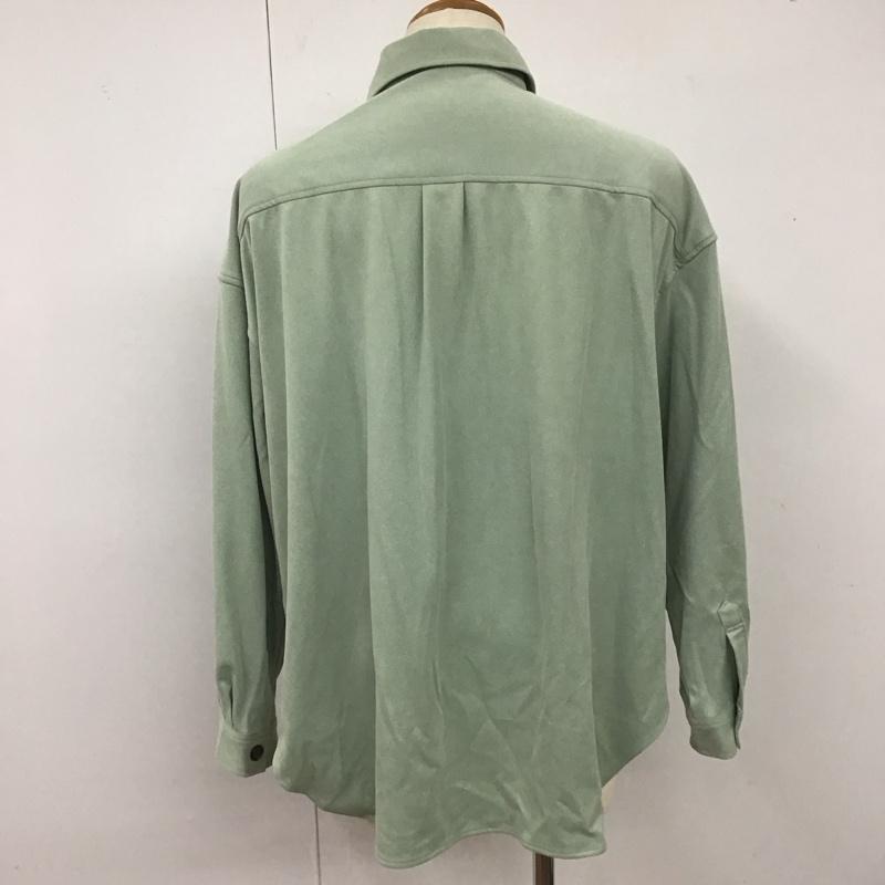 チャオパニック CIAOPANIC シャツ、ブラウス 長袖 長袖シャツジャケット カラーシャツ ポケットシャツ L 無地 緑 / グリーン /  メンズ USED 古着 中古 10112982