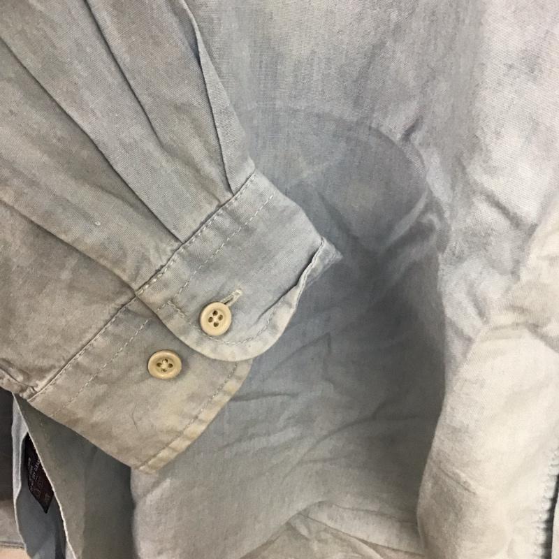 トミーヒルフィガー TOMMY HILFIGER シャツ、ブラウス 長袖 ノーカラー XL 無地 水色 / ライトブルー /  メンズ USED 古着 中古 10141119