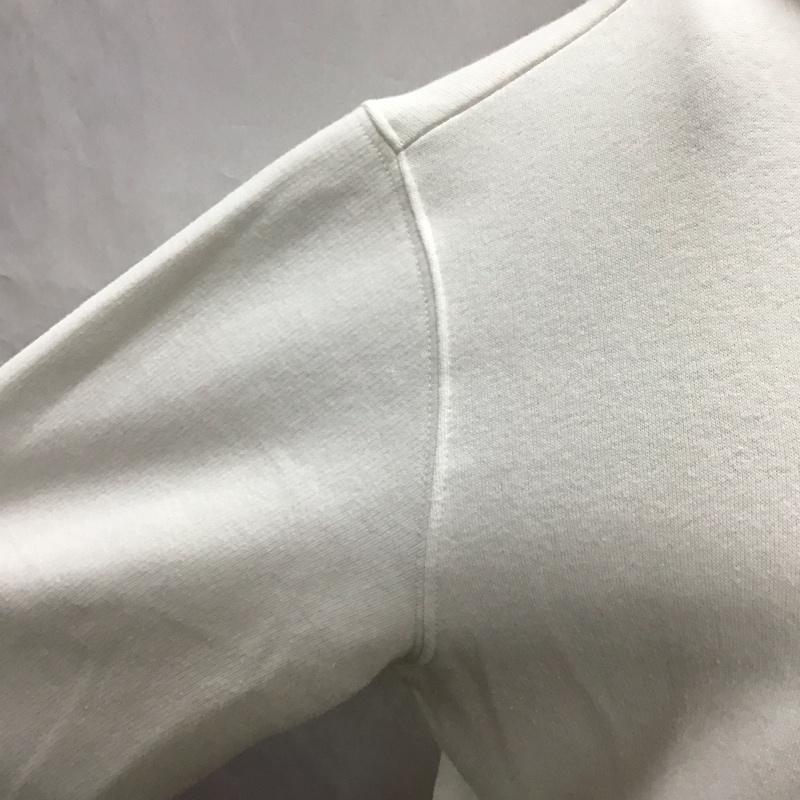 アディダス adidas パーカー 長袖 プルオーバー 裏起毛 フーディー L ロゴ、文字 白 / ホワイト / X 桃 / ピンク /  レディース USED 古着 中古 10115466