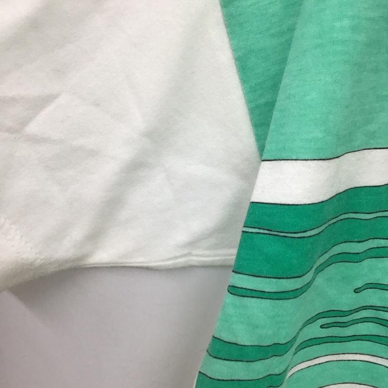 グッチ GUCCI Tシャツ 半袖 クルーネック S ロゴ、文字 白 / ホワイト / X 緑 / グリーン /  レディース USED 古着 中古 10139153