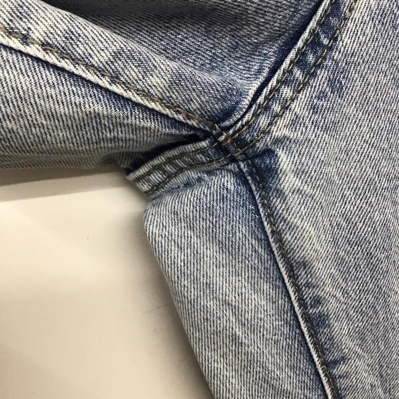 ローリーズファーム LOWRYS FARM パンツ デニム、ジーンズ デニムパンツ ワイドパンツ カジュアルパンツ L 無地 インディゴ / インディゴ /  レディース USED 古着 中古 10142460