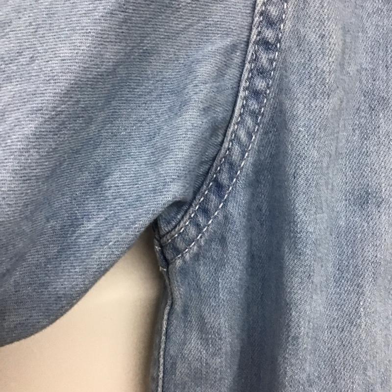 カルナ KALNA シャツ、ブラウス 長袖 1A15002 ルーズシルエットデニムシャツ 0 無地 水色 / ライトブルー /  レディース USED 古着 中古 10143509