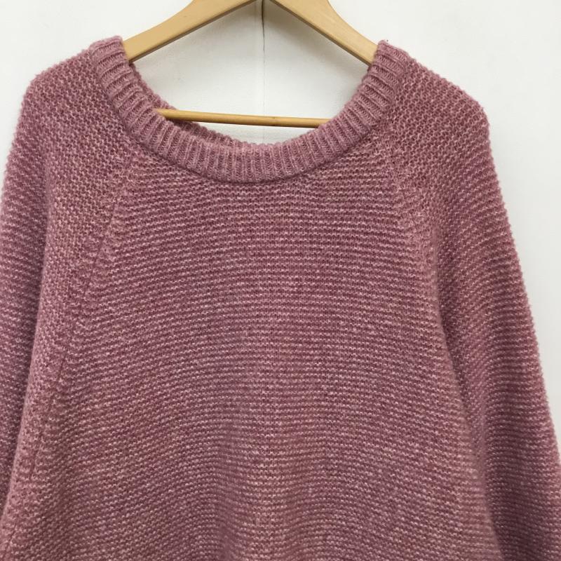 アクシーズファム axes femme ニット、セーター 長袖 FREE 無地 桃 / ピンク /  レディース USED 古着 中古 10138246