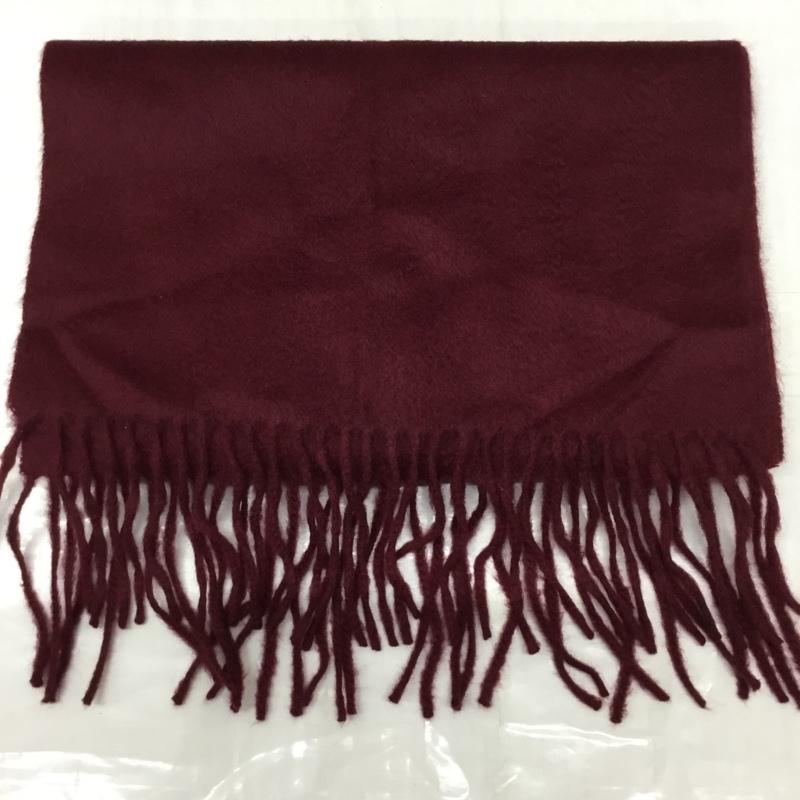 ブルックスブラザーズ BROOKS BROTHERS マフラー マフラー フリンジ ロゴ、文字 ボルドー / ボルドー /  メンズ USED 古着 中古 10113650