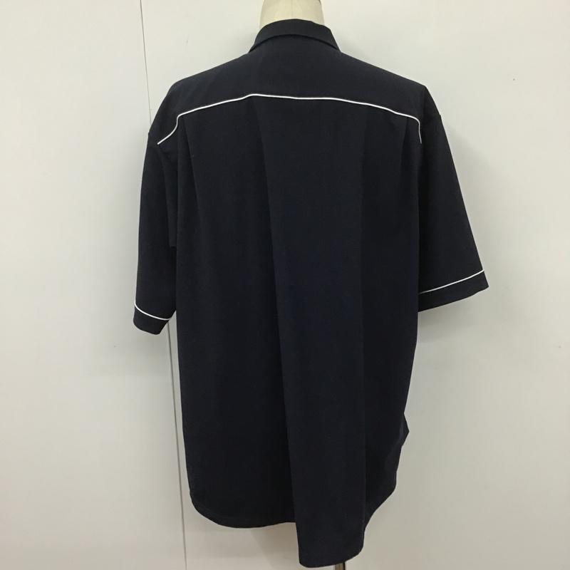ジーユー GU シャツ、ブラウス 半袖 331-334471 UNDERCOVER パイピングシャツ L 無地 紺 / ネイビー /  メンズ USED 古着 中古 10106081
