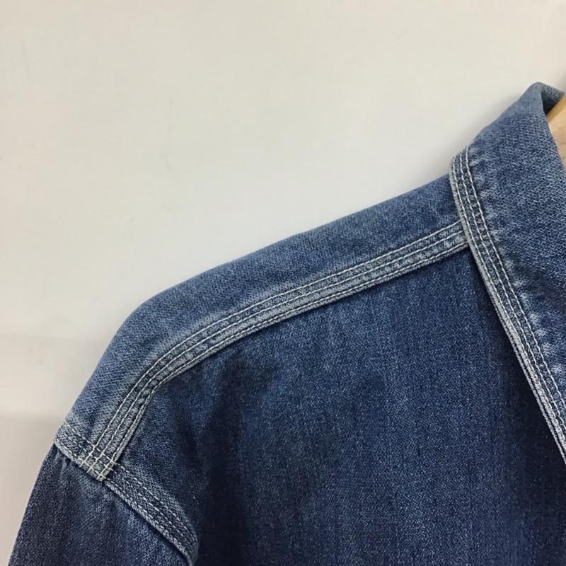 古着 USED シャツ、ブラウス 長袖 長袖シャツ 無地シャツ カラーシャツ デニムシャツ L 無地 インディゴ / インディゴ /  メンズ USED 古着 中古 10148985