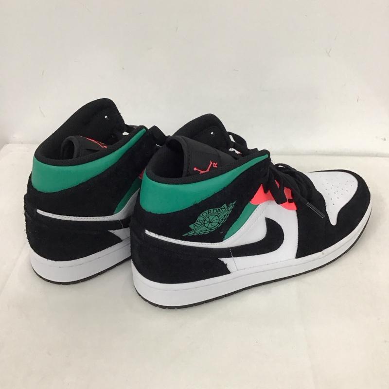 ナイキ NIKE スニーカー スニーカー 852542-116 AIR JORDAN 1 MID SE 28cm 箱有 28.0cm ロゴ、文字 黒 / ブラック / X 白 / ホワイト / X 緑 / グリーン /  メンズ USED 古着 中古 10123322