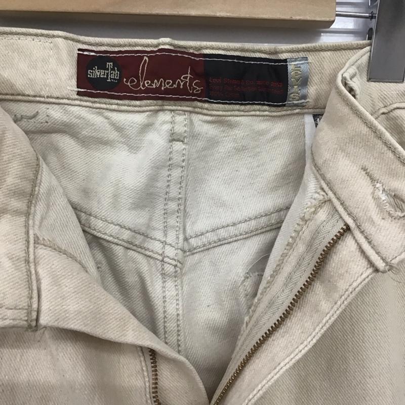リーバイストラウスアンドコー Levi Strauss & co. パンツ デニム、ジーンズ デニムパンツ ワイドパンツ カジュアルパンツ ストレッチパンツ 36インチ ロゴ、文字 ベージュ / ベージュ /  メンズ USED 古着 中古 10149295