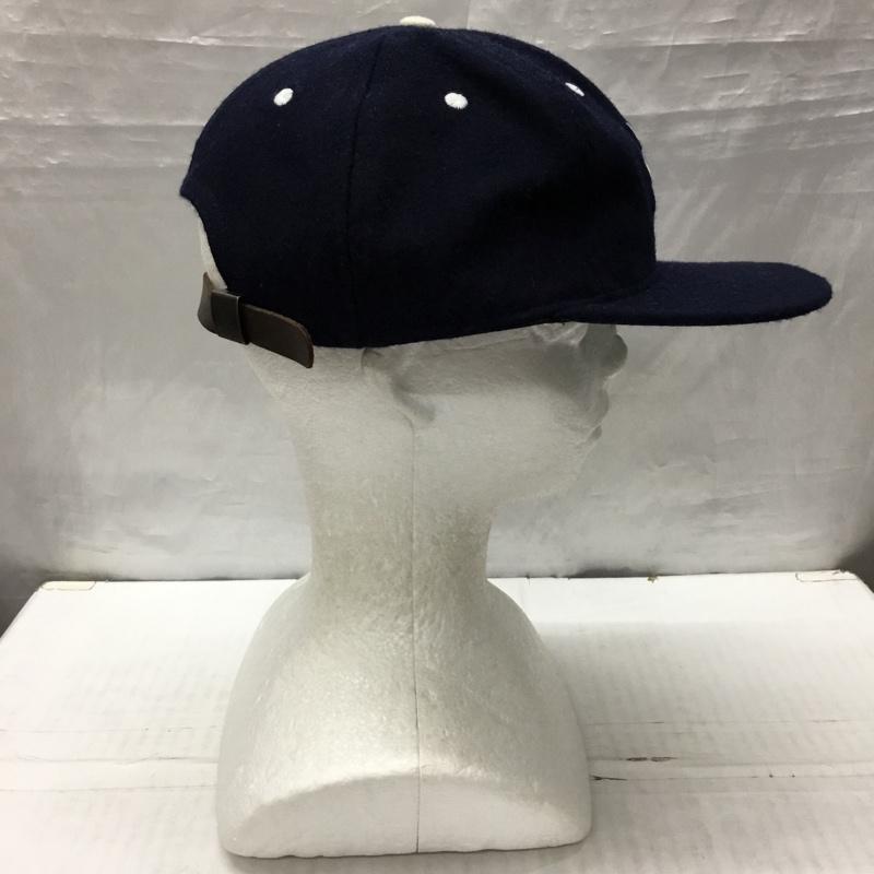 エベッツフィールドフランネルズ EBBETS FIELD FLANNELS 帽子 キャップ FSキャップ ウール ロゴ、文字 紺 / ネイビー /  メンズ USED 古着 中古 10122334