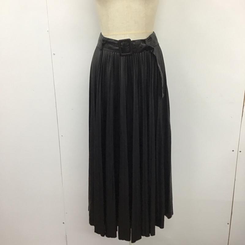 ザラ ZARA スカート ロングスカート 2969 278 800 フェイクレザー プリーツ XS 無地 黒 / ブラック /  レディース USED 古着 中古 10109736