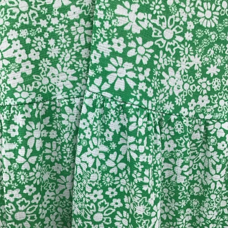 ザラ ZARA ワンピース ロングスカート 半袖ロングワンピース カジュアルワンピース フレアスカート S 総柄 X 花柄 白 / ホワイト / X 緑 / グリーン /  レディース USED 古着 中古 10112120