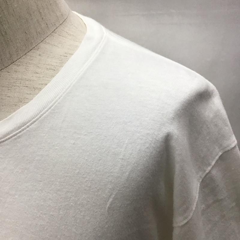 チャンピオン Champion Tシャツ 半袖 クルーネック L ロゴ、文字 白 / ホワイト /  メンズ USED 古着 中古 10117026