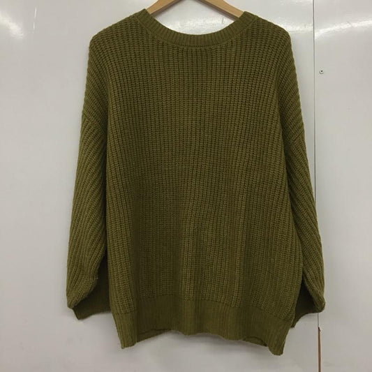 エヘカソポ ehka sopo ニット、セーター 長袖 1608374 FREE 無地 カーキ / カーキ /  レディース USED 古着 中古 10144117