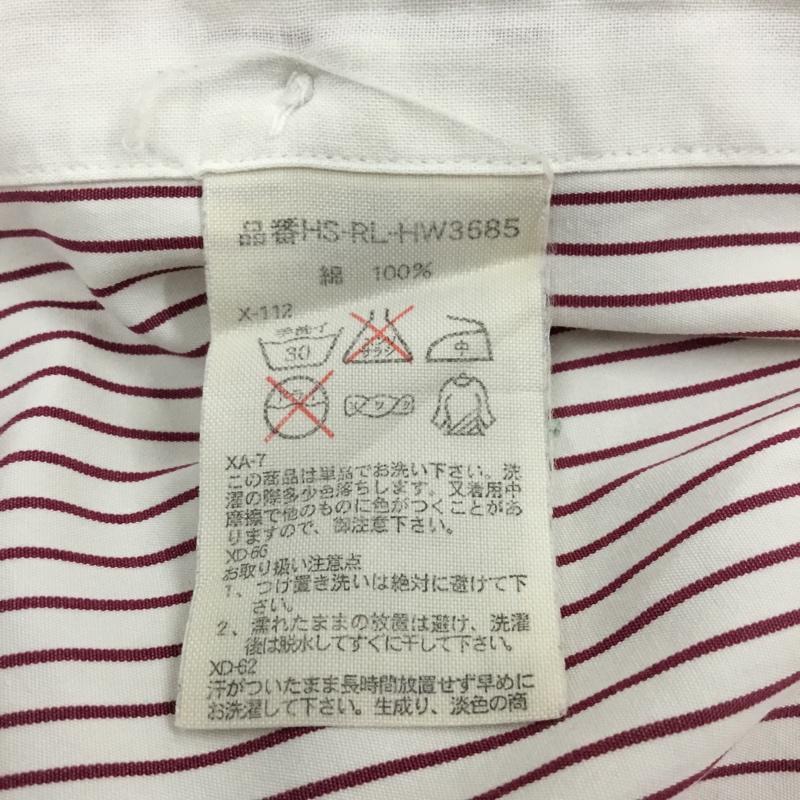 ラルフローレン RALPHLAUREN シャツ、ブラウス 長袖 長袖シャツ カラーシャツ ポケットシャツ 長袖カットソー ストライプシャツ L ストライプ 白 / ホワイト / X 赤 / レッド /  メンズ USED 古着 中古 10113290