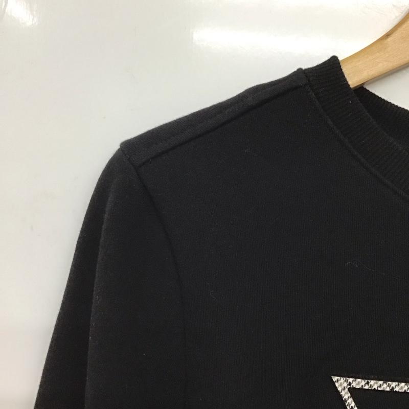 ゲス Guess トレーナー 長袖 長袖トレーナー スウェット クルーネック プルオーバー S ロゴ、文字 黒 / ブラック /  メンズ USED 古着 中古 10148592