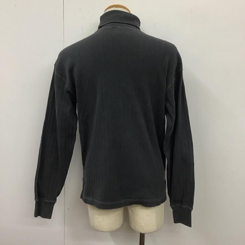 クッシュマン CUSHMAN カットソー 長袖 長袖カットソー タートルネックカットソー L ストライプ 灰 / グレー /  メンズ USED 古着 中古 10127659