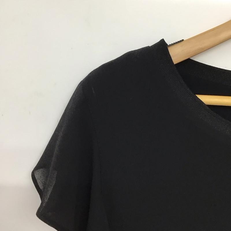 ザラウーマン ZARA WOMAN カットソー 半袖 M 無地 黒 / ブラック /  レディース USED 古着 中古 10150840