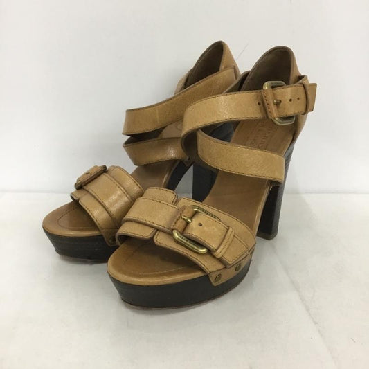 バーバリーブルーレーベル BURBERRY BLUE LABEL サンダル サンダル ストラップ ヒール ロゴ、文字 ベージュ / ベージュ /  レディース USED 古着 中古 10138482