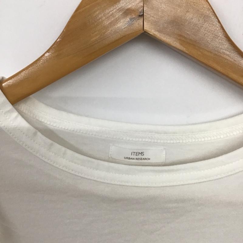 アイテムズ アーバンリサーチ ITEMS URBAN RESEARCH カットソー 半袖 IT35-21A012 フハクラッフルプルオーバー FREE 無地 白 / ホワイト /  レディース USED 古着 中古 10137383