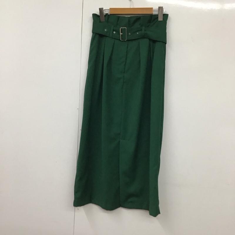 アーバンリサーチ URBAN RESEARCH スカート ロングスカート WH94-25N030 ベルトロングタイトスカート FREE 無地 緑 / グリーン /  レディース USED 古着 中古 10131824