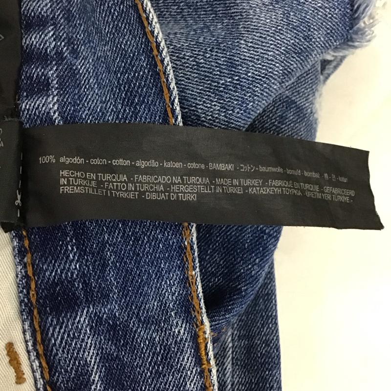 ザラメン ZARA MAN パンツ デニム、ジーンズ デニムパンツ スリムパンツ カジュアルパンツ ストレッチパンツ 38インチ ダメージ加工 インディゴ / インディゴ /  メンズ USED 古着 中古 10133656